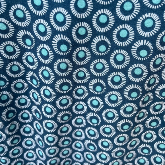 Boden Double Layer Tencel Blue Circle Print Top Sz 8 - Picture 7 of 14